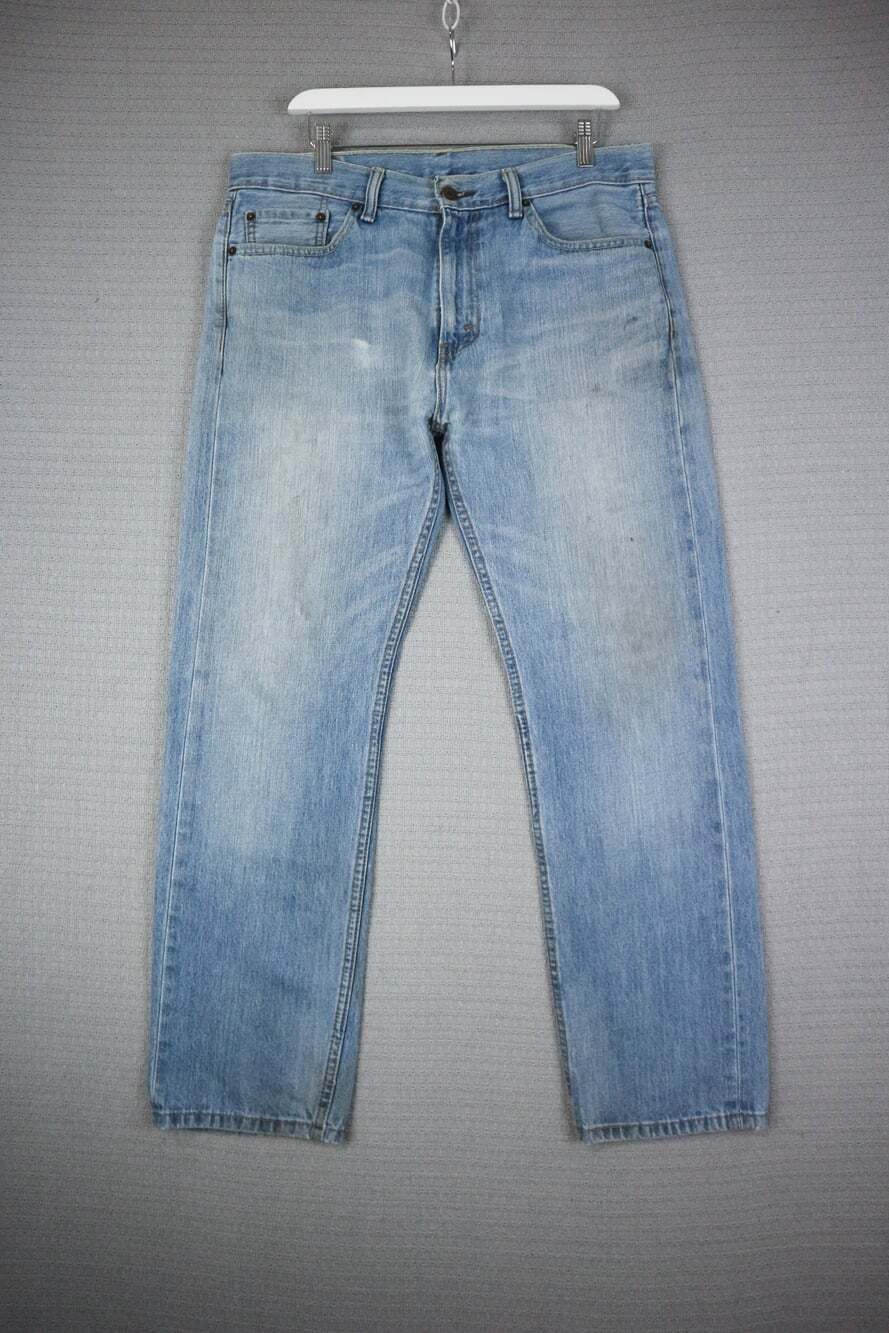 Levi's Light Wash Straight Leg Jeans Classic 5-Pocket Denim 505 33x30